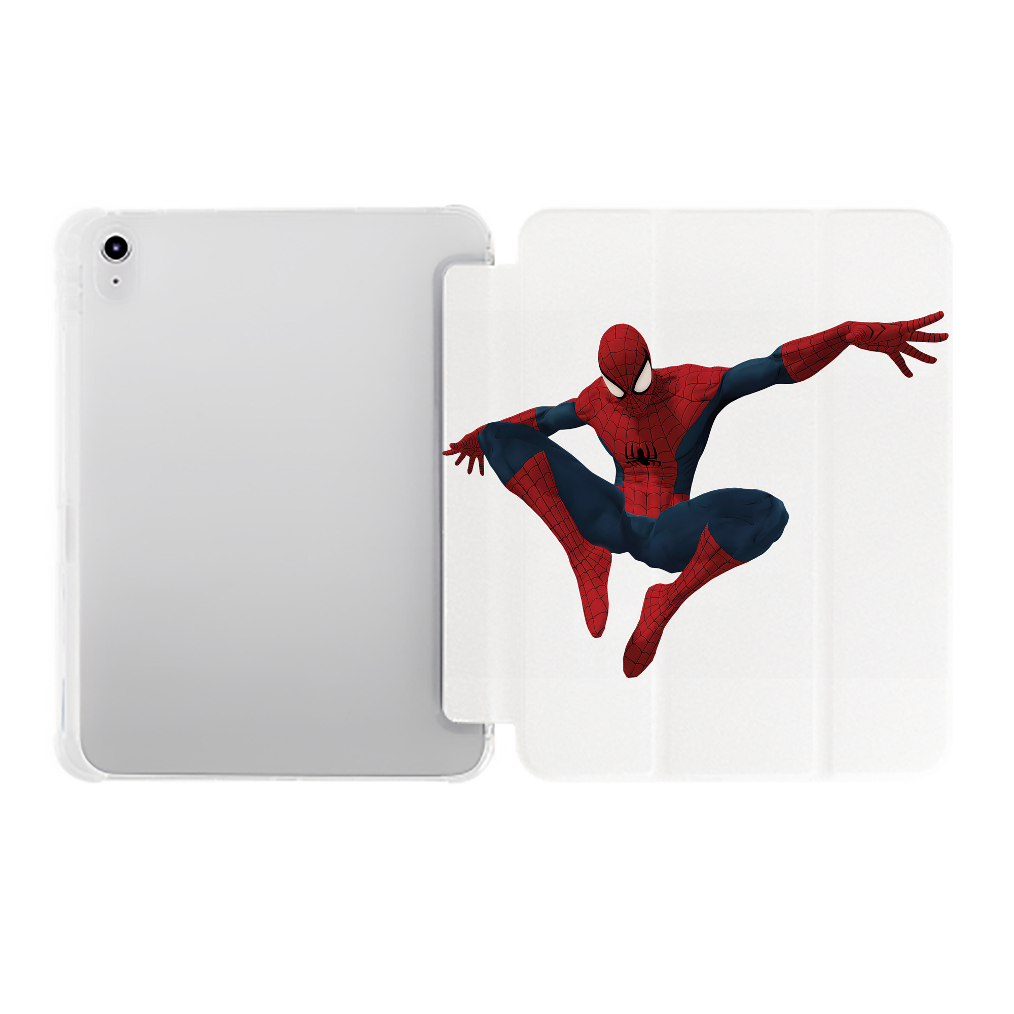 （画像用） Spider Man スパイダーマン IPad ケース ペン収納付き 三つ折りスタンド PUレザー×シリコン 対応機種9.5/10.5/10.9インチ